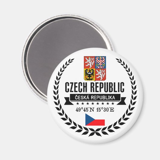 Tschechische Republik Magnet (Vorderseite/Rückseite)