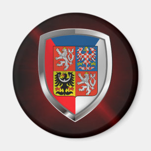 Tschechische Republik-metallisches Emblem Magnet