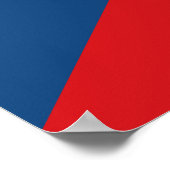 Tschechische Republik mit überlagerten Wappen Poster (Ecke)