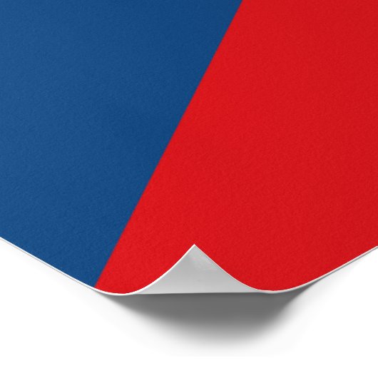 Tschechische Republik mit überlagerten Wappen Poster (Ecke)