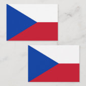 Tschechische Republik Mitteilungskarte (Vorne/Hinten)
