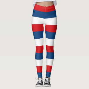 Tschechische Republik Nationalflagge Farben gestre Leggings