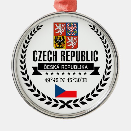 Tschechische Republik Ornament Aus Metall (Vorne)