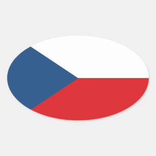 Tschechische Republik Ovaler Aufkleber