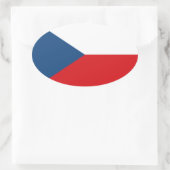 Tschechische Republik Ovaler Aufkleber (Tasche)