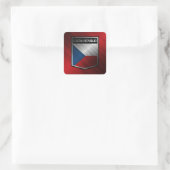 Tschechische Republik Quadratischer Aufkleber (Tasche)