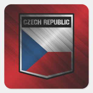 Tschechische Republik Quadratischer Aufkleber