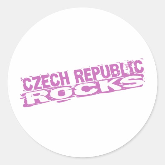Tschechische Republik Rocks Runder Aufkleber (Vorderseite)