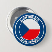 Tschechische Republik - RundEmblem Button (Vorne & Hinten)