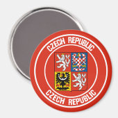 Tschechische Republik - RundEmblem Magnet (Vorderseite/Rückseite)