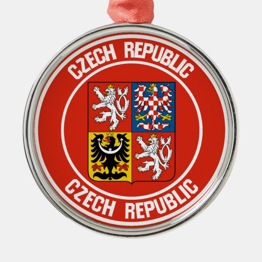 Tschechische Republik - RundEmblem Ornament Aus Metall (Vorne)