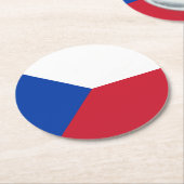 Tschechische Republik Runder Pappuntersetzer (Angewinkelt)