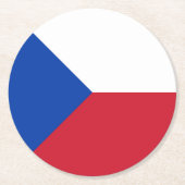 Tschechische Republik Runder Pappuntersetzer (Vorderseite)