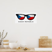 Tschechische Republik - Sondertext und Farbposter Poster (Küche)