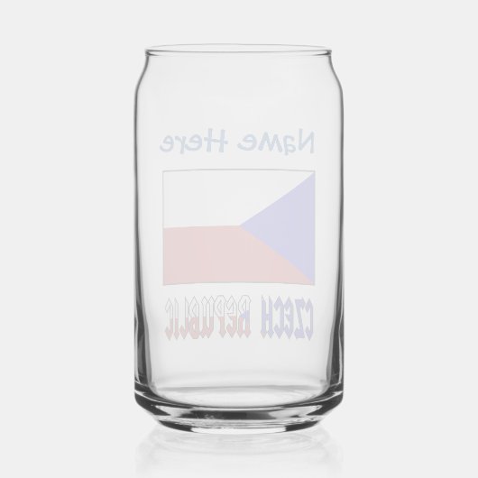 Tschechische Republik - Tschechien Flaggenblau - P Dosenglas (Rückseite)