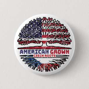 Tschechische Republik USA USA Vereinigte Staaten Button