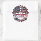 Tschechische Republik USA USA Vereinigte Staaten Runder Aufkleber (Tasche)