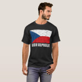 Tschechische Republik-Vintage Flagge T-Shirt (Vorne ganz)