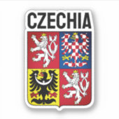 Tschechische Republik Wappen Aufkleber (Vorderseite)