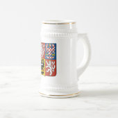 Tschechische Republik-Wappen Bierglas (VorderseiteRechts)