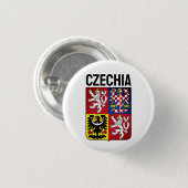 Tschechische Republik Wappen Button (Vorne & Hinten)