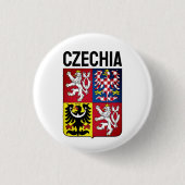 Tschechische Republik Wappen Button (Vorderseite)