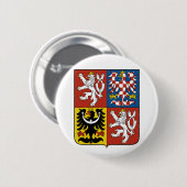 Tschechische Republik Wappen CZ Button (Vorne & Hinten)