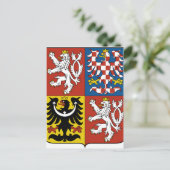 Tschechische Republik Wappen CZ Postkarte (Stehend Vorderseite)