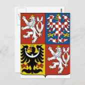 Tschechische Republik Wappen CZ Postkarte (Vorne/Hinten)