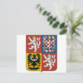 Tschechische Republik Wappen CZ Postkarte (Stehend Vorderseite)
