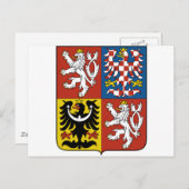 Tschechische Republik Wappen CZ Postkarte (Vorne/Hinten)