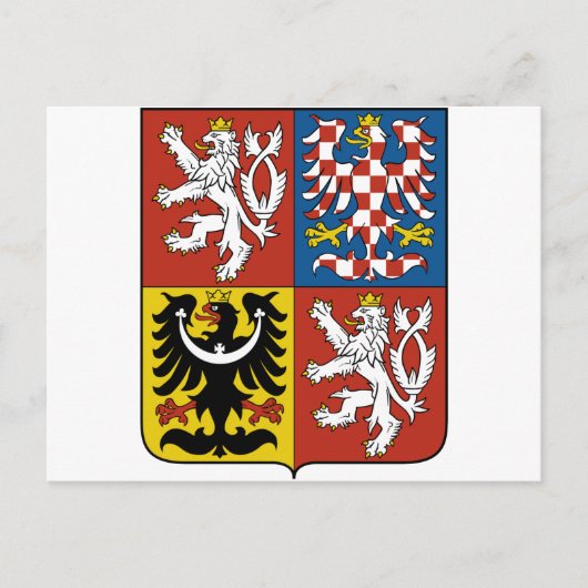 Tschechische Republik Wappen CZ Postkarte (Vorderseite)