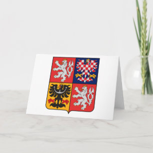 Tschechische Republik - Wappen-Grußkarte Karte