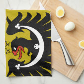 Tschechische Republik-Wappen Küchentuch (Viertel Falte)