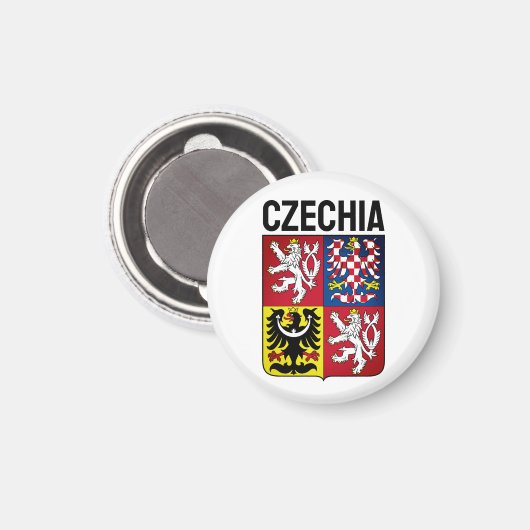 Tschechische Republik Wappen Magnet (Vorderseite/Rückseite)