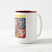 Tschechische Republik - Wappen Zweifarbige Tasse (VorderseiteRechts)