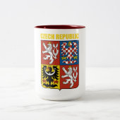 Tschechische Republik - Wappen Zweifarbige Tasse (Mittel)
