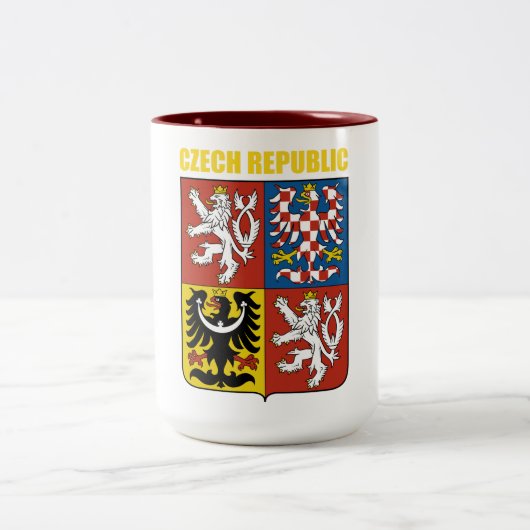 Tschechische Republik - Wappen Zweifarbige Tasse (Mittel)