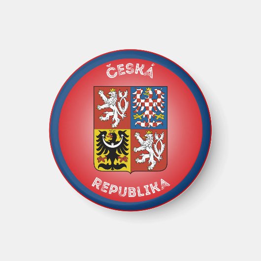 Tschechische Republik - Wappenschildkröte Magnet (Vorne)