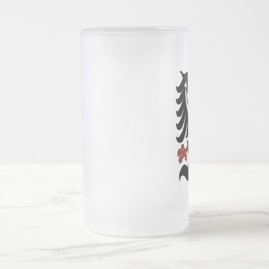 Tschechische schlesische Adler-Tasse Mattglas Bierglas (Mittel)