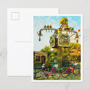 Tschechische schöne Ölgemälde Stadt Prag Postkarte