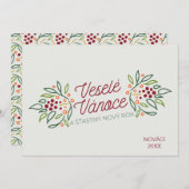 Tschechische Sprache Frohe Weihnachten & ein gutes (Vorne/Hinten)