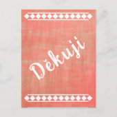 Tschechische Sprache Vielen Dank Postkarte (Vorderseite)