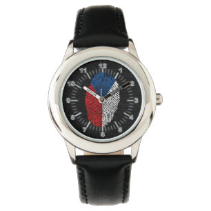 Tschechische Touch Fingerabdruck-Fahne Armbanduhr