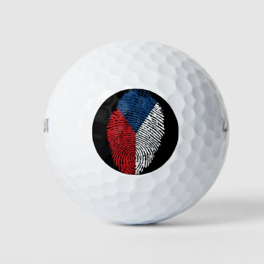 Tschechische Touch Fingerabdruck-Fahne Golfball (Vorderseite)