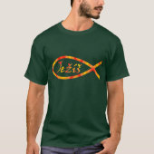 Tschechische u. slowakische Ježíš Fische T-Shirt (Vorderseite)