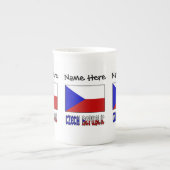 Tschechische und tschechische Flagge Personalisier Porzellantasse (Vorderseite)
