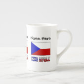 Tschechische und tschechische Flagge Personalisier Porzellantasse (Rechts)