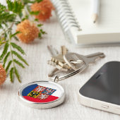 Tschechische und tschechische Flaggenmode /Sportfa Schlüsselanhänger (Seite)