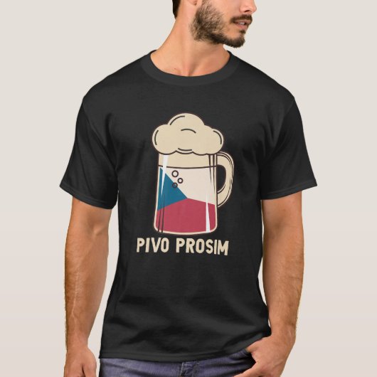 Tschechische Urlaub T Pivo Prosim Beer Bitte tsche T-Shirt (Vorderseite)